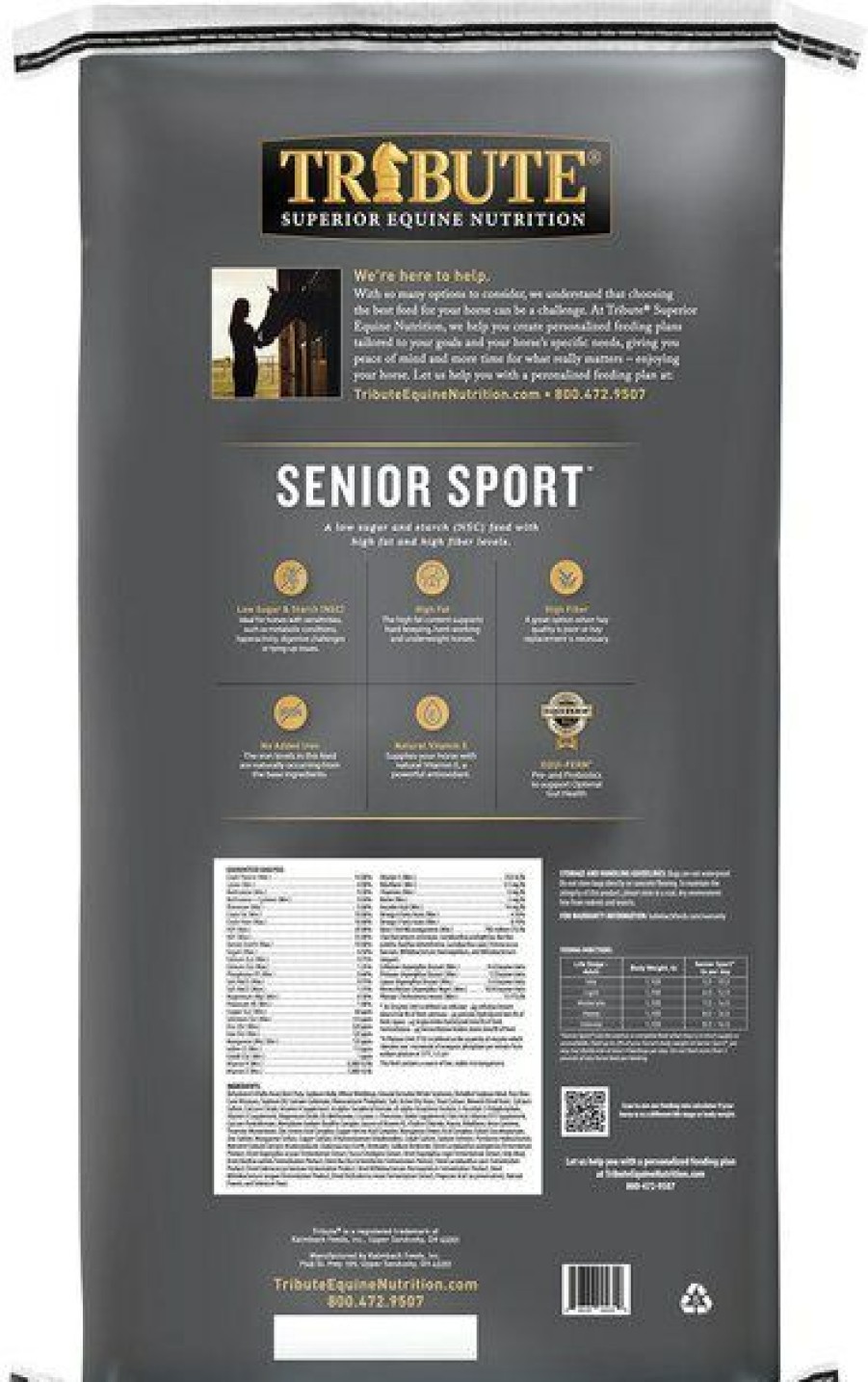 Hot * Limited Edition Tribute Equine Nutrition Senior Sport High Fiber, High Fat Horse Feed, 50-Lb Bag