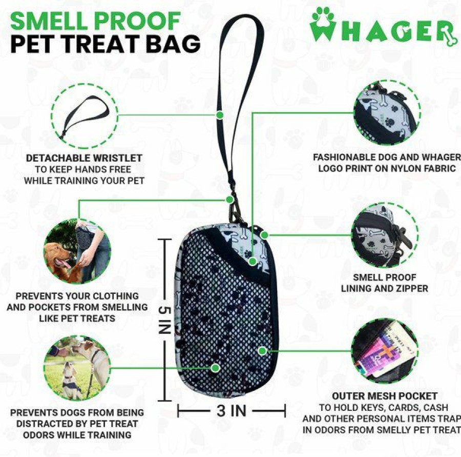 Wholesale * Excellent Whager Smell Proof Designer Pattern Dog Treat Bag