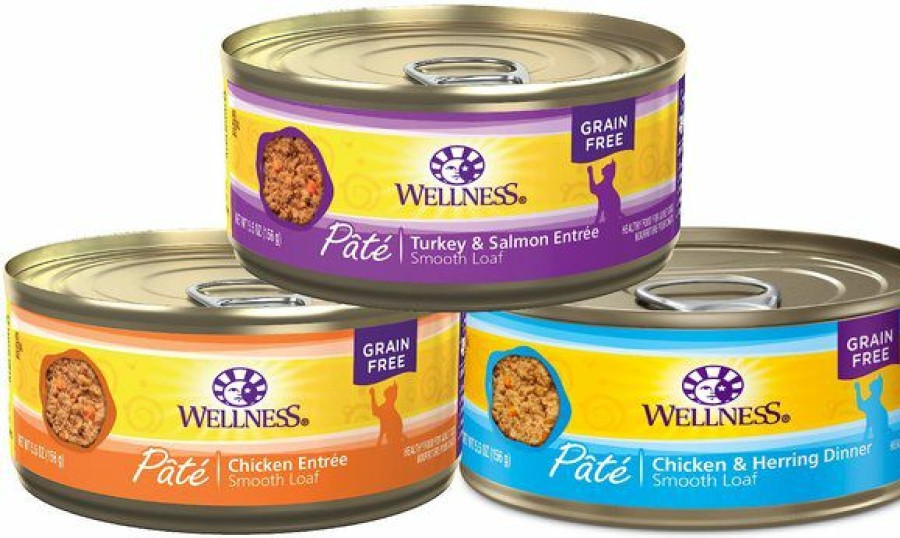 Clearance * Reliable Quality Bundle: Wellness Complete Health Poultry Lovers Pate Variety Pack Grain-Free Canned Cat Food, 5.5-Oz, Case Of 30 + Wellness Complete Health Natural Grain-Free Deboned Chicken & Chicken Meal Dry Cat Food, 11.5-Lb Bag