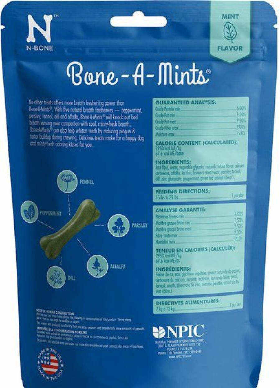 Clearance * Best Sale N-Bone Bone-A-Mints Mint Flavored Small Dental Dog Treats, 10 Count