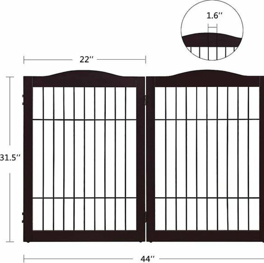 Online * Hot Sale Unipaws Pet Gate Playpen 2-Panel Extension Kit, Espresso