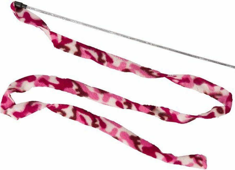 Online * Popular Ethical Pet Cat Prancer Fleece Frenzy Wand Cat Toy, Color Varies