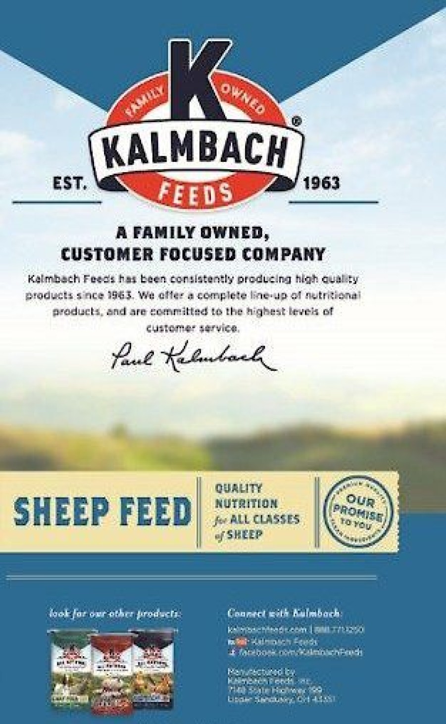 New * Excellent Kalmbach Feeds 16% Ewe Builder Pellets Sheep Feed, 50-Lb Bag