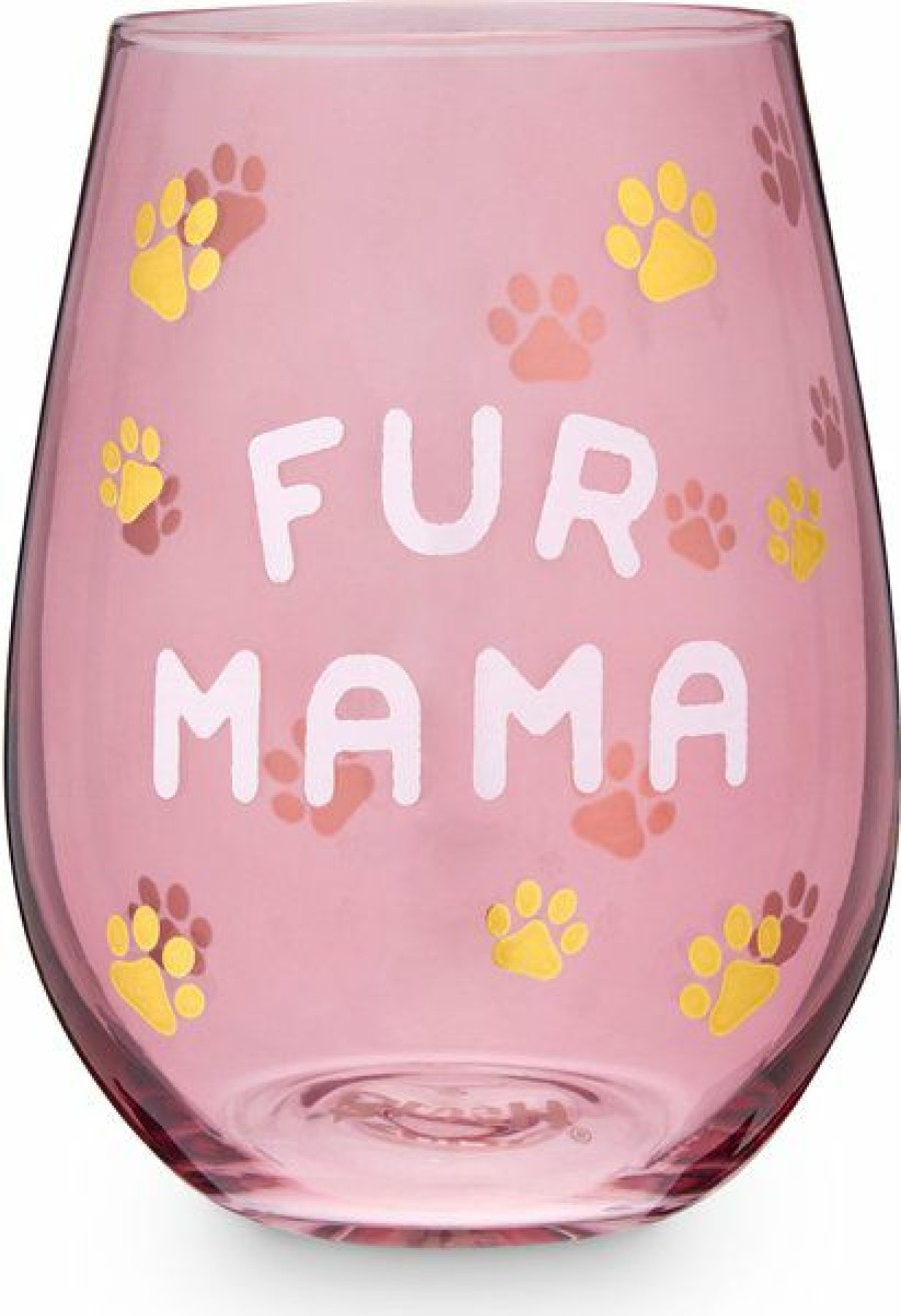 Hot * Discount Store Blush Fur Mama Stemless Wine Glass, 20-Oz