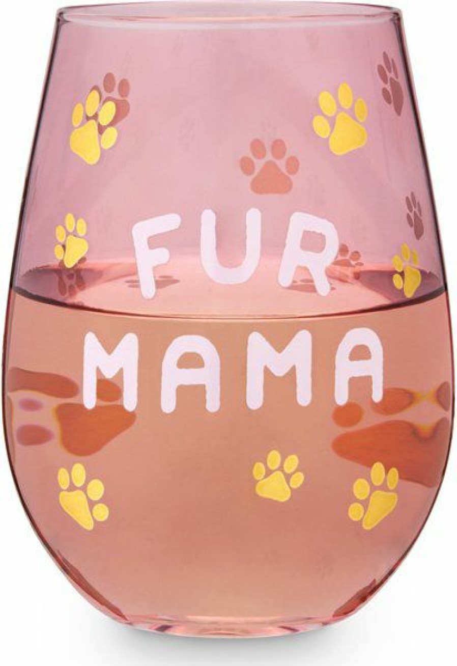 Hot * Discount Store Blush Fur Mama Stemless Wine Glass, 20-Oz