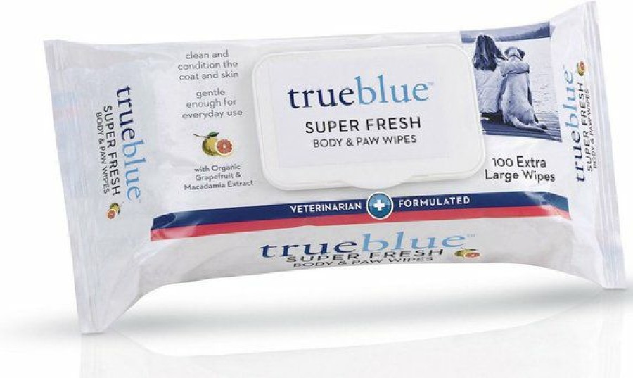 New * Hot Sale Trueblue Pet Products Super Fresh Body & Paw Wipes, 100 Count