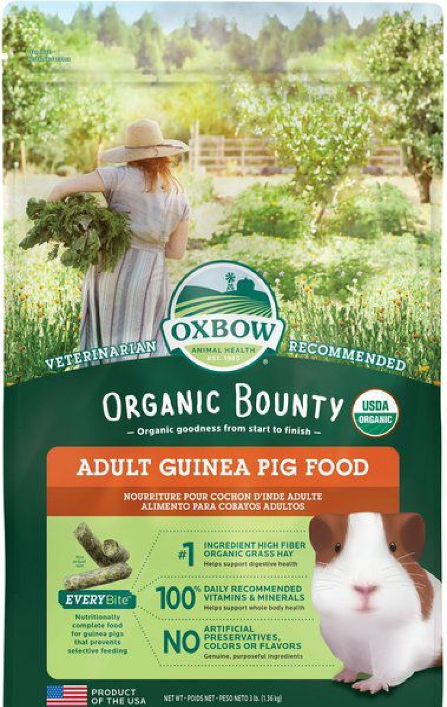 Clearance * Discount Oxbow Organic Bounty Adult Guinea Pig Food, 3-Lb Bag