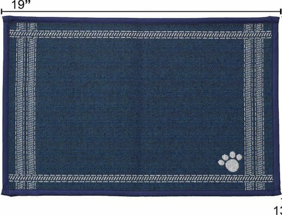 New * Large Choice Petrageous Designs Mattress Ticking Tapestry Pet Placemat, 19-In