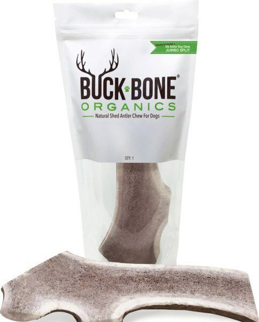 New * Best Sale Buck Bone Organics Jumbo Split Elk Antler Dog Treats