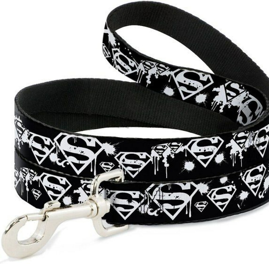 New * Low Price Buckle-Down Superman Shield Splatter Dog Leash