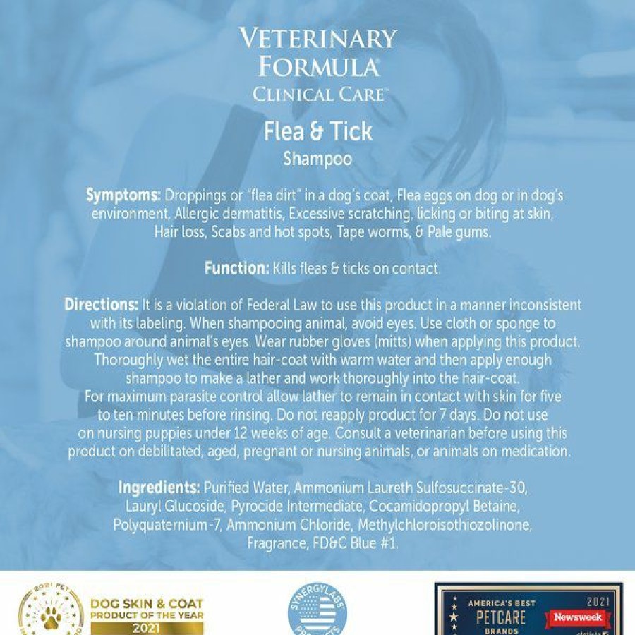 Best * 100% Guarantee Veterinary Formula Clinical Care Flea & Tick Shampoo